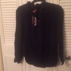 So Nikki girls lace up omg sleeved t shirt.